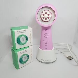 Clarisonic Mia Smart Pink with brand new acne brush heads